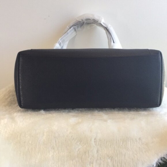 NEW Coach Ava Tote In Crossgrain Leather Handbag Black F57526 Wallet Set - Picture 12 of 13